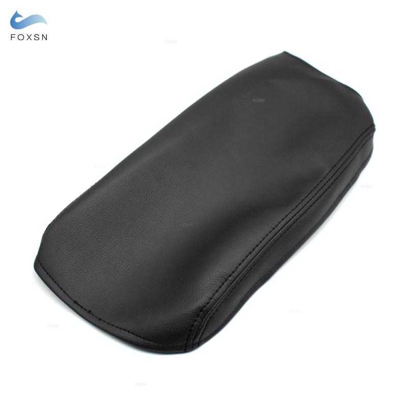 Black Microfiber Leather Car Accessories Center Console Armrest Box Cover Trim For Toyota Camry 2012 2013 2014 2015 2016