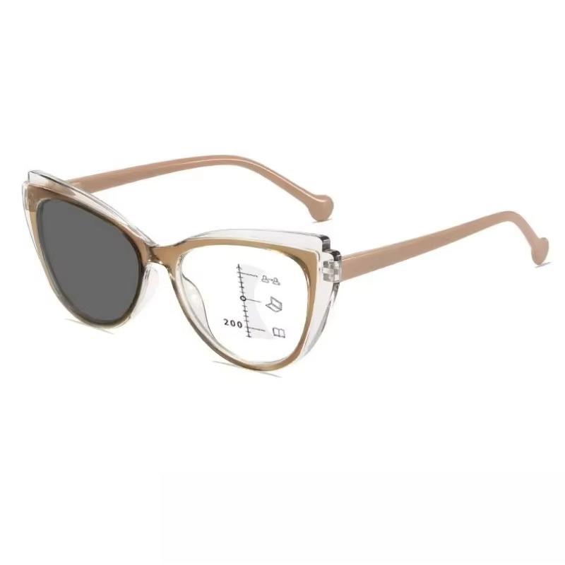 Unisex Stylish Outdoor Light-sensitive Presbyopic Eyeglasses Cat Eye Far Sight Glasses Progressive Multi-focal Reading Eyewear