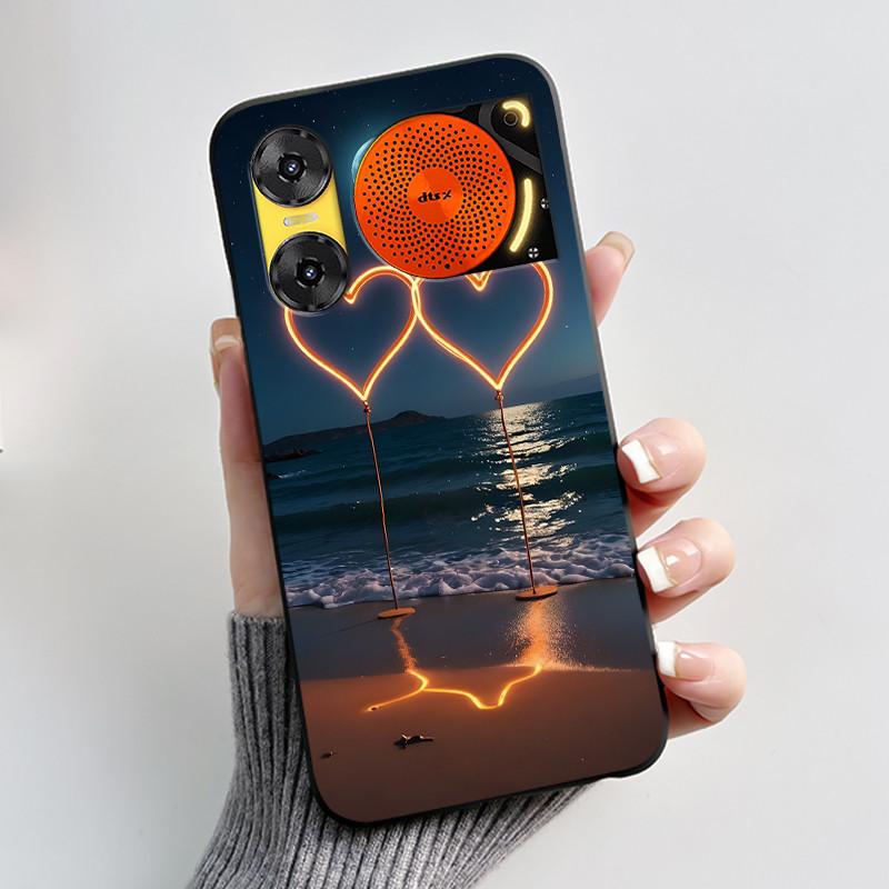 Case For ZTE Nubia Music 2 Z2460 Z2353 Music2 Phone Case Cute Rabbit Black Cover For ZTE Nubia Music Soft TPU Silicone Casing