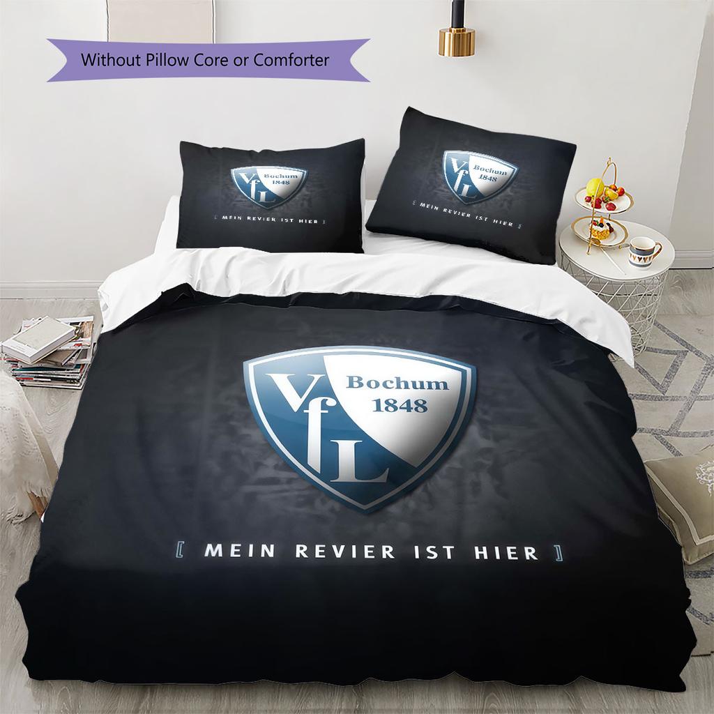 Set Copripiumino e Federe VfL Bochum Decorazione per la Casa Regalo di Compleanno (1 * copripiumino + 2 * federa, senza nucleo)
