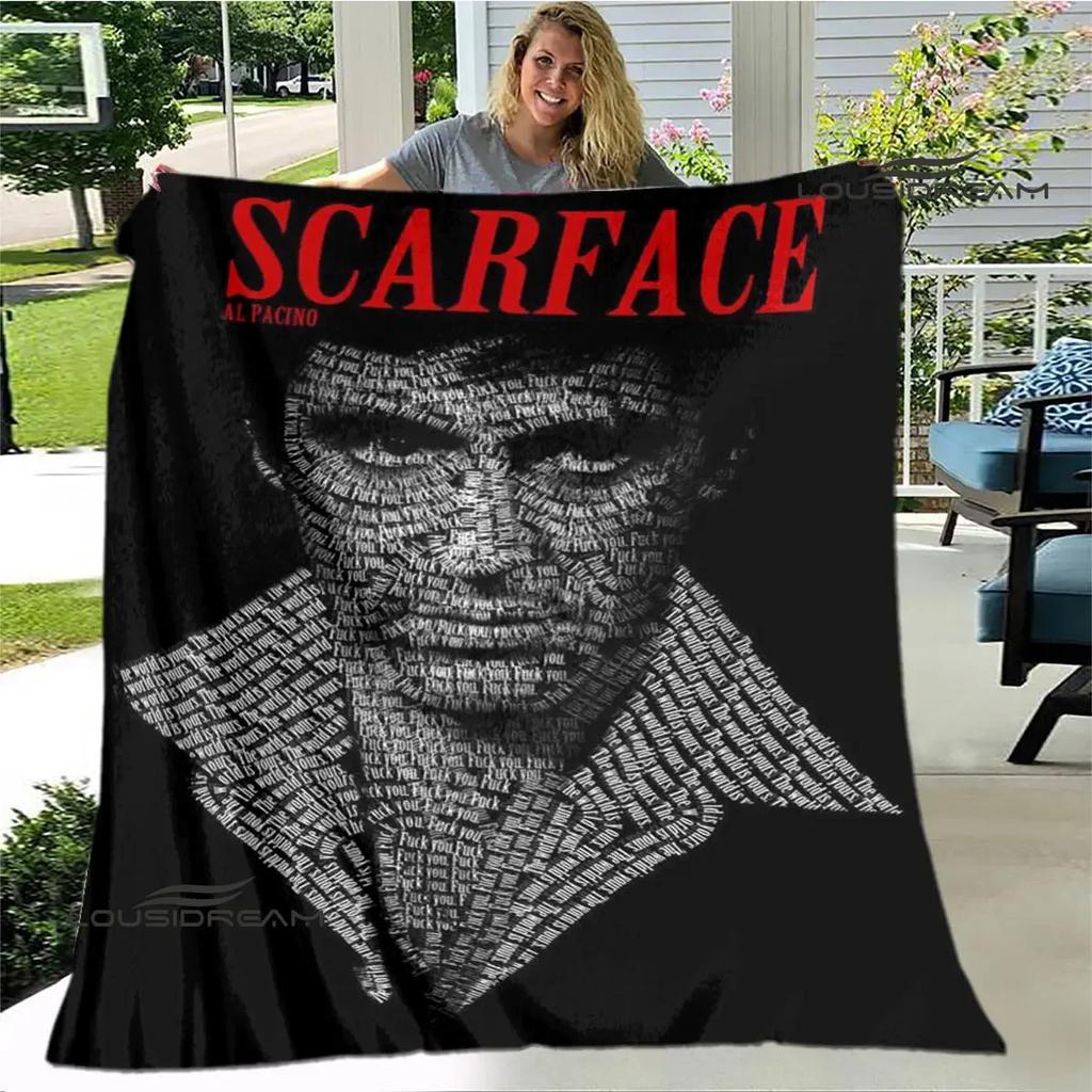 Classic movie Scarface Polyna blanket bed with a blanket to warm the beautiful blanket home travel blanket birthday gift