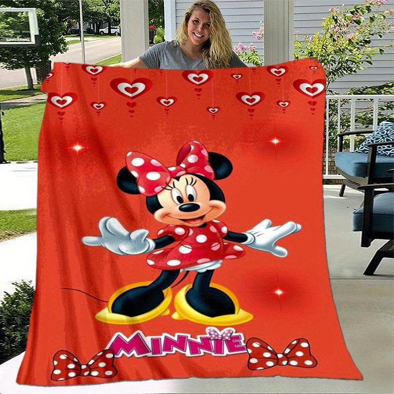 1pc Minnie Printing Blanket - Soft, All-Season Throw for Living Room, Bedroom,Personalized Gift with Adorable Cartoon Design