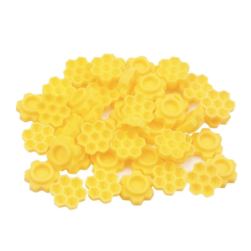 100Pcs Honeycomb Plum Blossom Shaped Grafting Eyelash Delay Cup Eyelashes Glue Holder Eyelash Extension Makeup Supplies