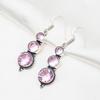 Boucles d'oreilles Kunzite Rose Bijoux en Pierres Précieuses, Boucles d'oreilles en Argent Sterling Massif 925, Bijoux Faits Main Boucles d'oreilles Pierre de Naissance, Cadeau Pour Lui