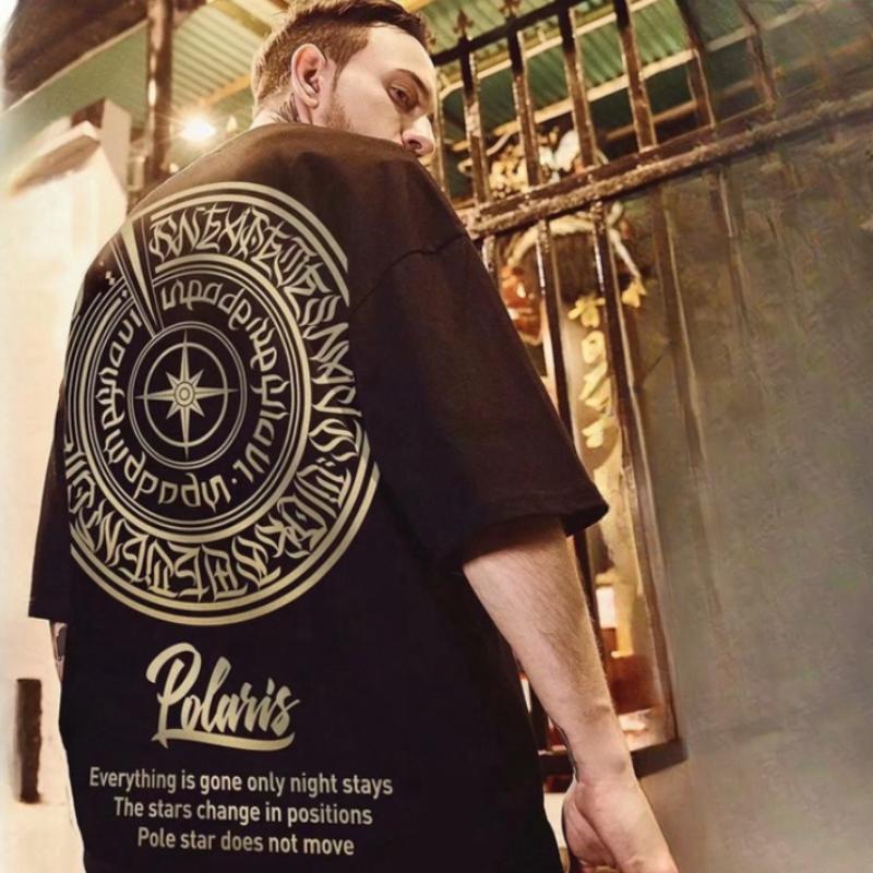 

8XL Свободная Модная Тредовая Новая Футболка с Принтом в виде Восьмиконечной Звезды, Повседневная Мужская Универсальная Парная Одежда 4XL