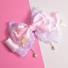 1 Women's Polyester Ribbon Lace Lace Pearl Chain Internet Celebrity Big Bow Tie Hairpin Fashion Personality Sweet and Cute Cheap