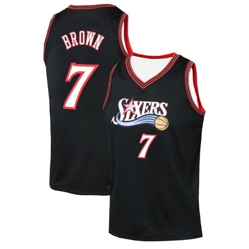 Yeni SIXERS23 Retro Amerikan Basketbol Atlet Tişört Baskılı Hızlı Kuruyan Spor Erkek Kolsuz Tişört Aile Eşleştirme