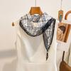 Multifunctional silk scarf versatile pendant decorative lines small scarf women's niche design jacket accessories new neck accessories