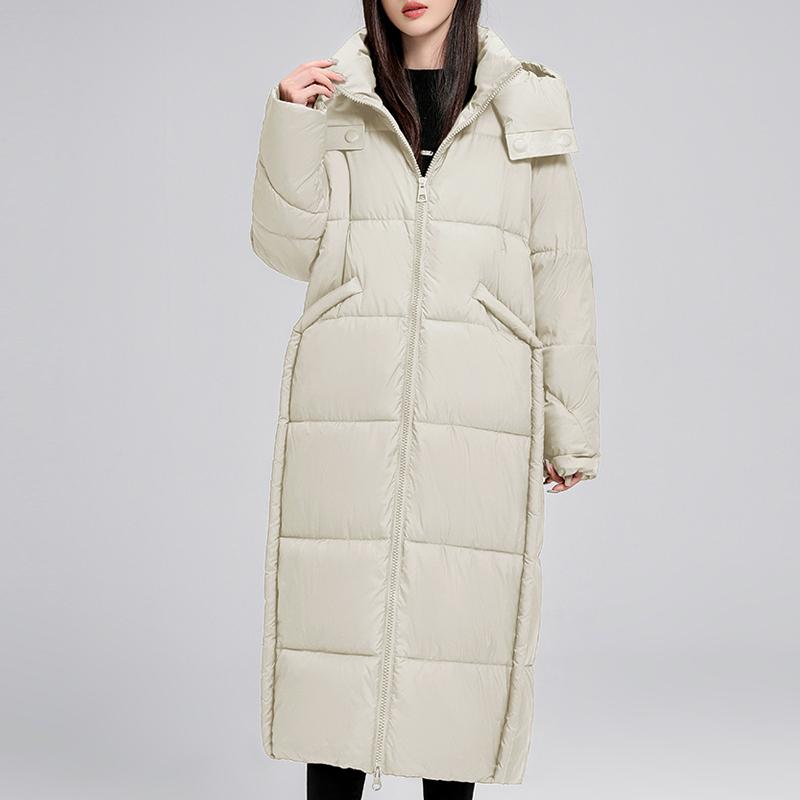 Fashion Winter Long Coat Women Parkas Hooded Elegant Loose Thick Warm Oversize Outerwears Lady Jackets