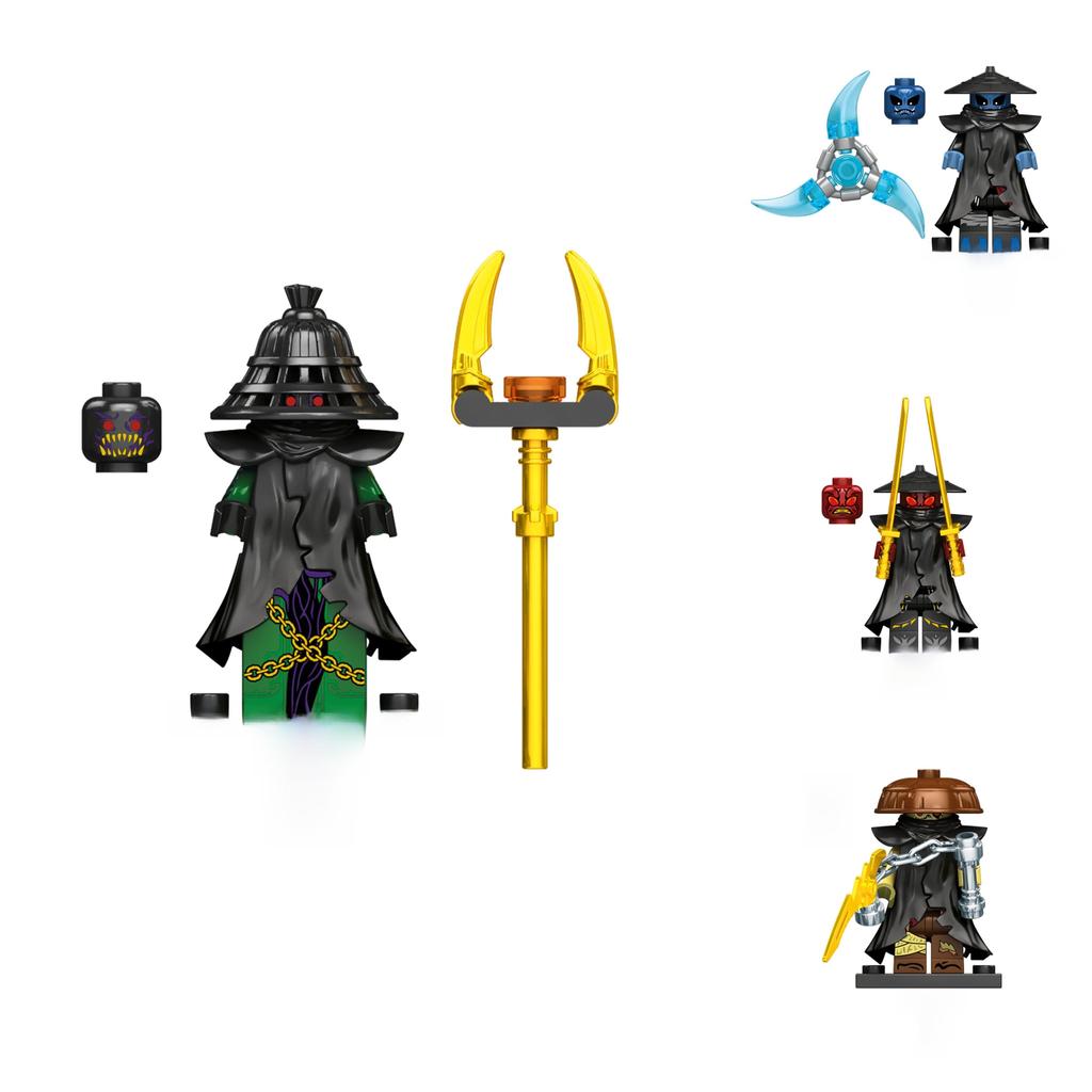 Rox Kur Ninjas Set Personalizzato Fai da Te di Mattoncini di Plastica per Bambini e Collezionisti