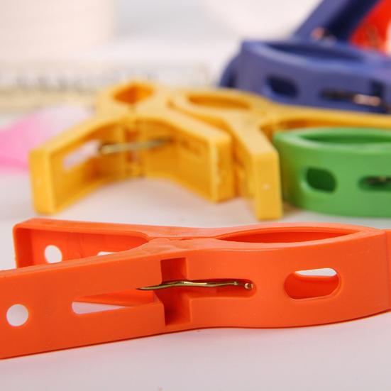 24Pcs/Set Clothespins Powerful Portable Plastic Laundry Clothes Beach Towel Pins Hangers Spring Clamp Clips