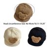 Baby Baseball Cap Sun Hat Spring Beach Hat with Plush Bear for Boys Girls Age1-2 Breathable Infant Corduroy Baseball  Beige