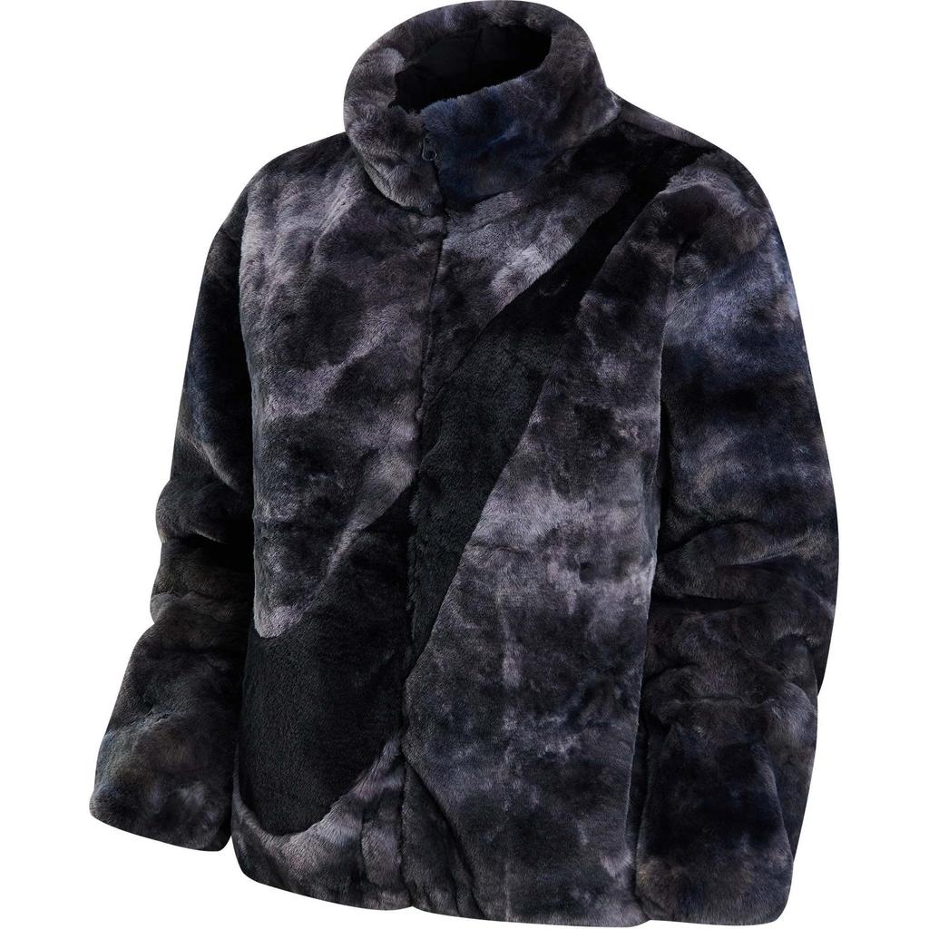 Nike Sportswear Fashion Versatile Comfortable Casual Velvet Jacket Women Jackets Black HQ4871-010