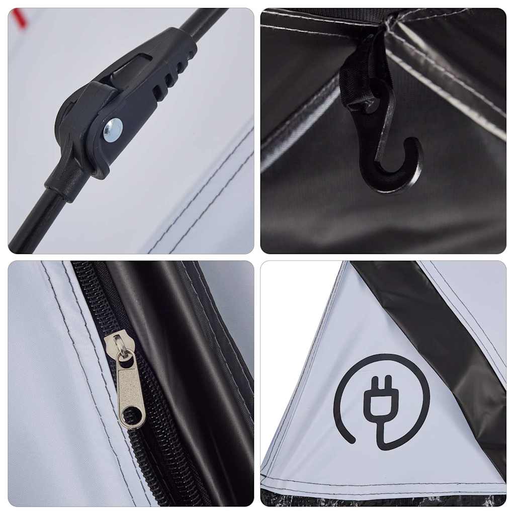 Dome Camping Tent for 3 Persons White Blackout Quick Release