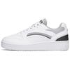 Synthetic Leather Casual Slip Resistant Abrasion Resistant Low Top Skateboard Shoes Men's White Gray 912148066-3