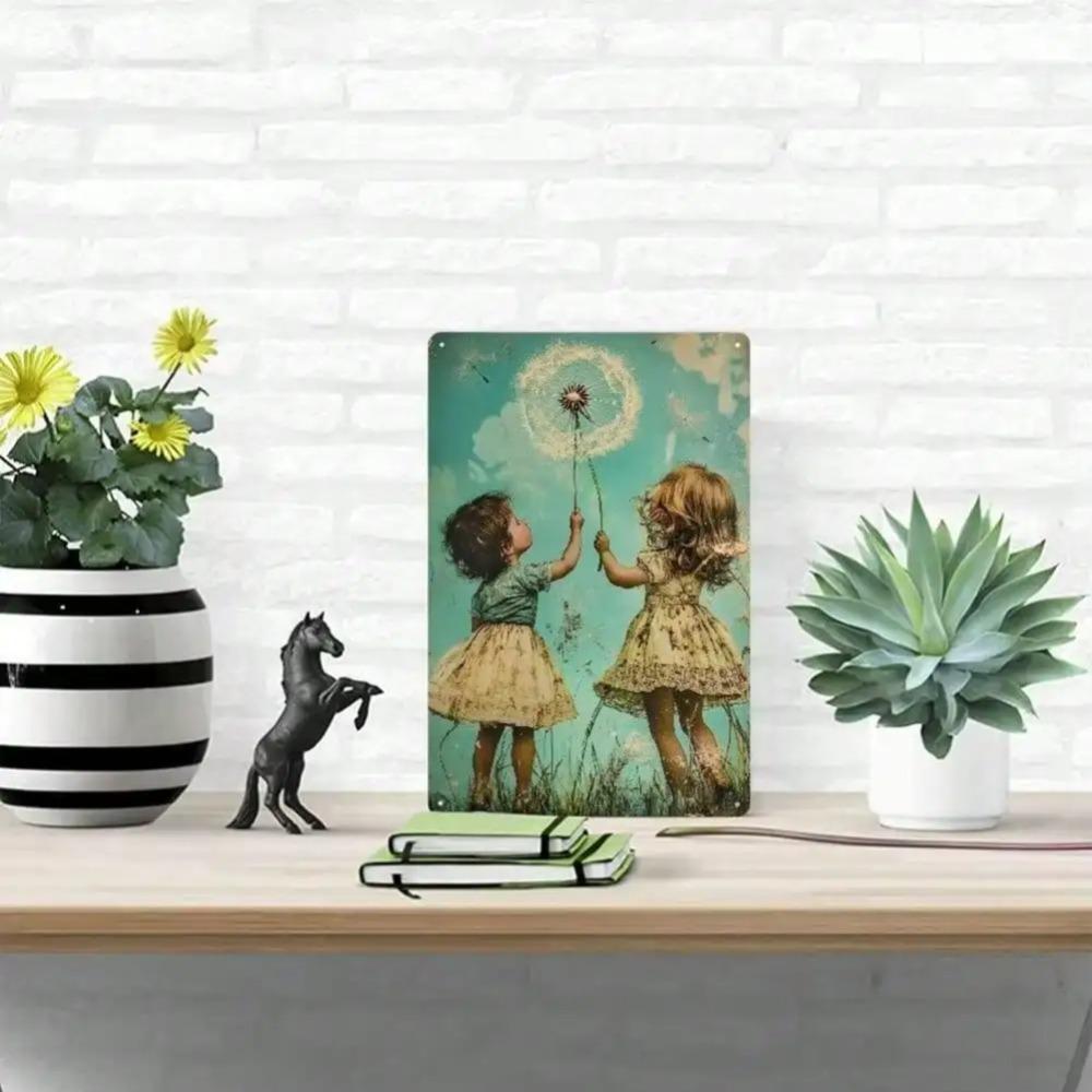 Rustic Iron Wall Art Hanging Garden Scene Metal Decor for Outdoor Indoor Patio Yard Weatherproof Antique Finish