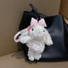 Lop-Eared Rabbit Plush Keychain: Cute Cartoon Pendant and Ornament