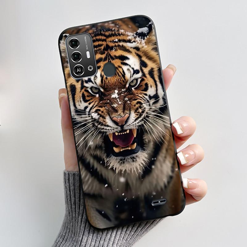 

Phone Case For ZTE Blade A53 Pro Jelly Soft Black Cover Cute Printed Pattern Astronaut Cat Puppy Casing ZTE Blade A53 Pro Casing ZTE Blade A53 Pro