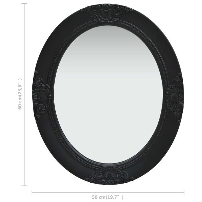 VidaXL Wall Mirror Baroque Style 50x60 Cm Black 320351