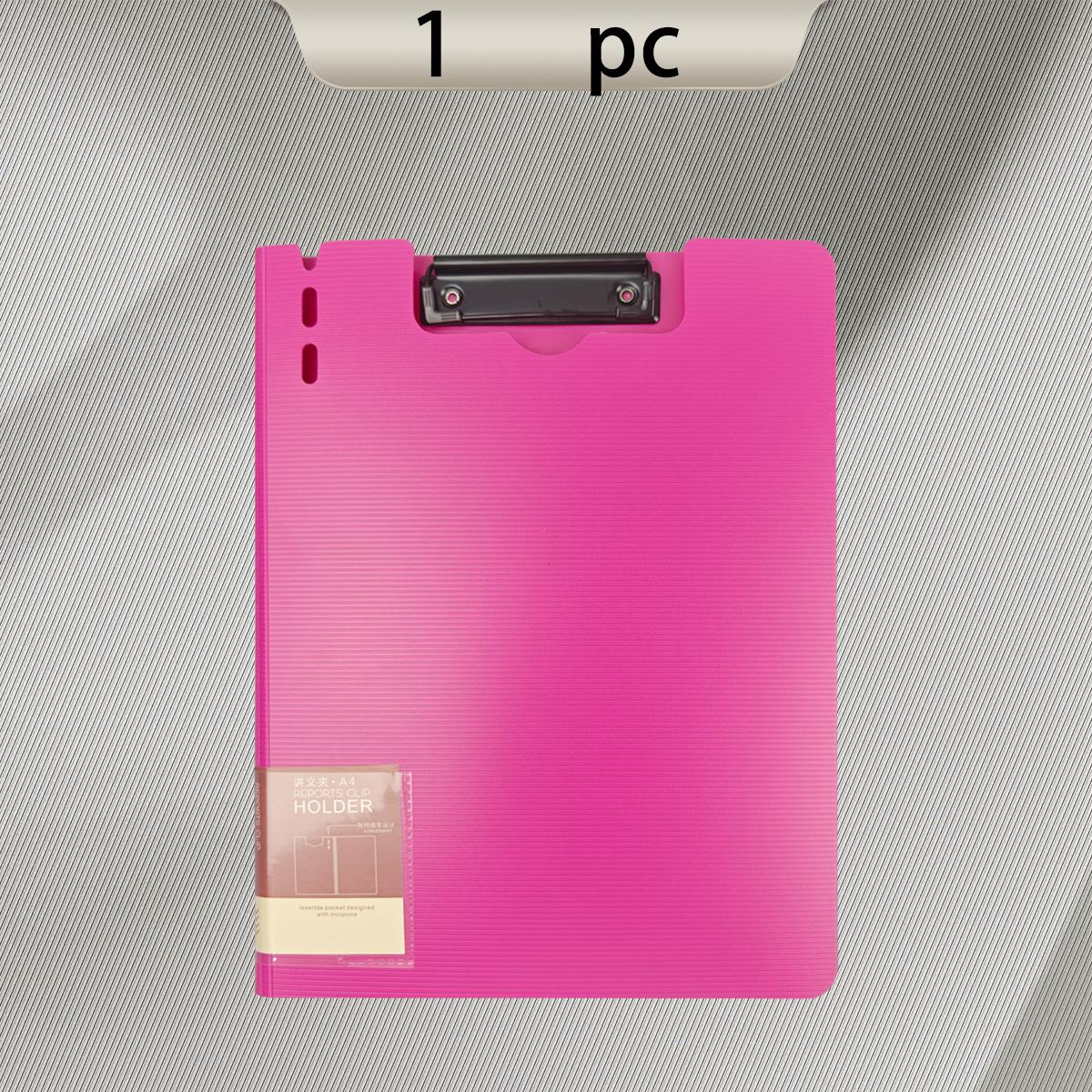 

Двойной металлический зажим формата А4, складывающийся на 360 градусов, папка-регистратор, планшет для записей, для офиса, медицинской области, школы, собеседования на работу розовый