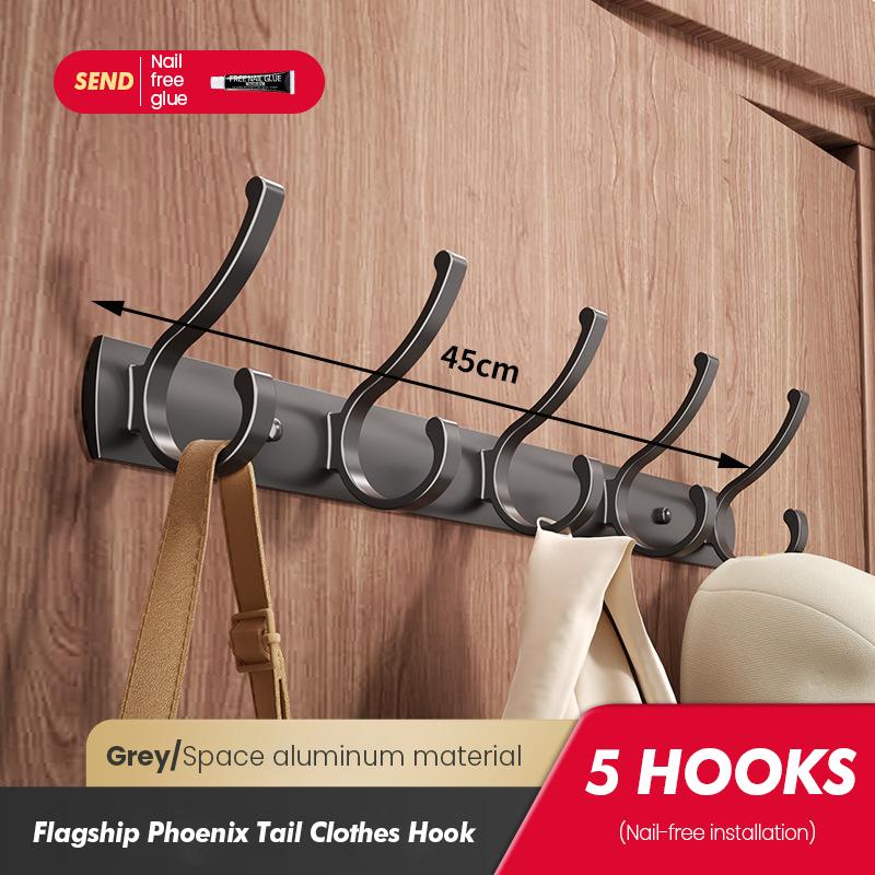 Nástěnný závěsný věšák na oblečení s vysokou nosností do ložnice, šatny bez vrtání děr