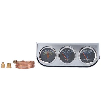 52mm Triple Gauge Kit Set 3?in?1 AMP Oil Pressure Water Temp Meter for 12V Vehicles