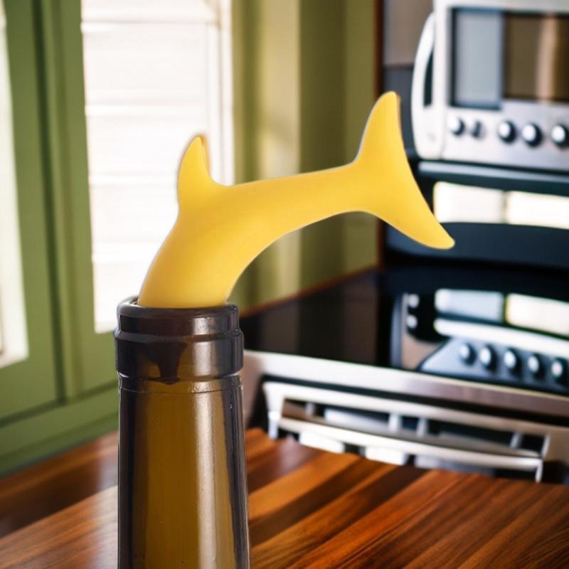 Dolphin Shaped Wine Stopper Multipurpose Champagne Bottle Stopper Bottle Stopper For Father'S Day Birthday Holiday Wedding Men