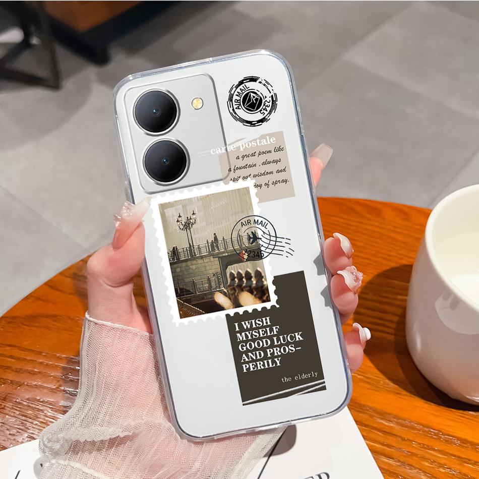 Creative Case For Vivo Y36 5G Soft Transparent TPU Silicone Model V2248 Slim Phone Shell Shockproof Protective Back Cover Coque