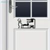 Adesivi Linea Minimalista Line Art Adesivo per Porta Segno per Camera da Letto/Cucina/Bagno Design Personaggio Cartone Animato Decorazione Casa