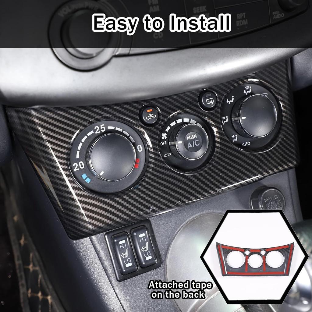 Center Console Air Conditioning Adjustment Panel Cover for Mitsubishi Eclipse 2006-2011, Car A/C Switch Button Frame Trim Accessories ABS Material