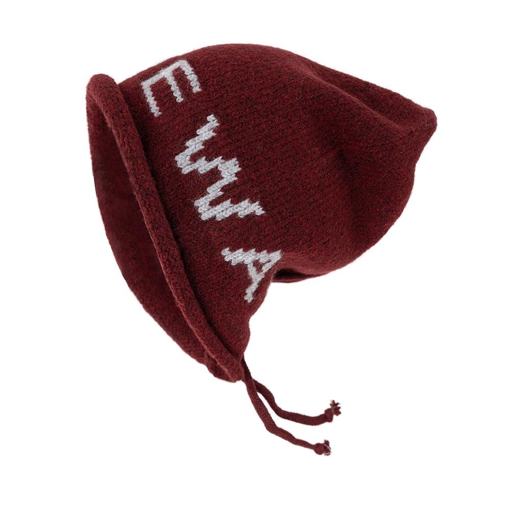 

Women s autumn and winter hemming stacking hats show their faces, small bag head hats, big head circumference cold hats