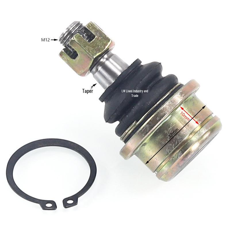 ATV/Go-Kart Steering Tie Rod Ball Joint, Tapered M12 Rocker Arm for 200/250cc Vehicles