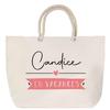 Beach Bag - PLANETEE - Candice - Rope Handle - Large Size - Personalized Cotton
