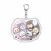 Durable chiikawa anime acrylic keychain DIY cute character layered keychain cross border ready stock anime merchandise accessories