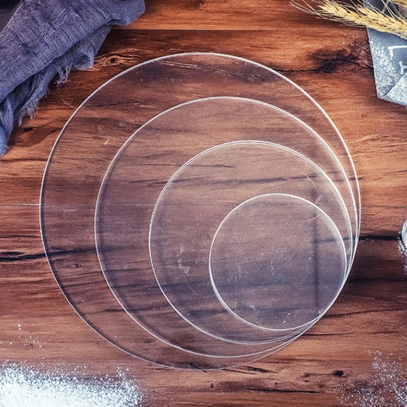 5/10/15/20/25cm Round Acrylic Cake Disks DIY Art Blank Board Cake Tool Tray Stand Cake Topper Decoration Tool Baking Accessories