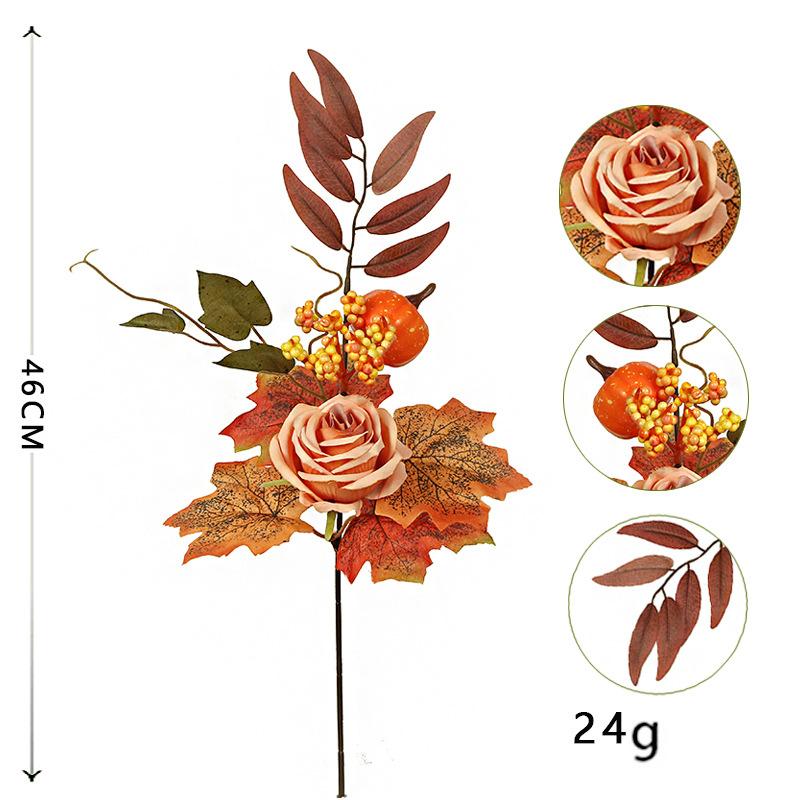 

Плагин для украшения на Хэллоуин Имитация венка Кленовый лист Тыквенный реквизит Фестиваль призраков Сцена из тыквы Аранжировка