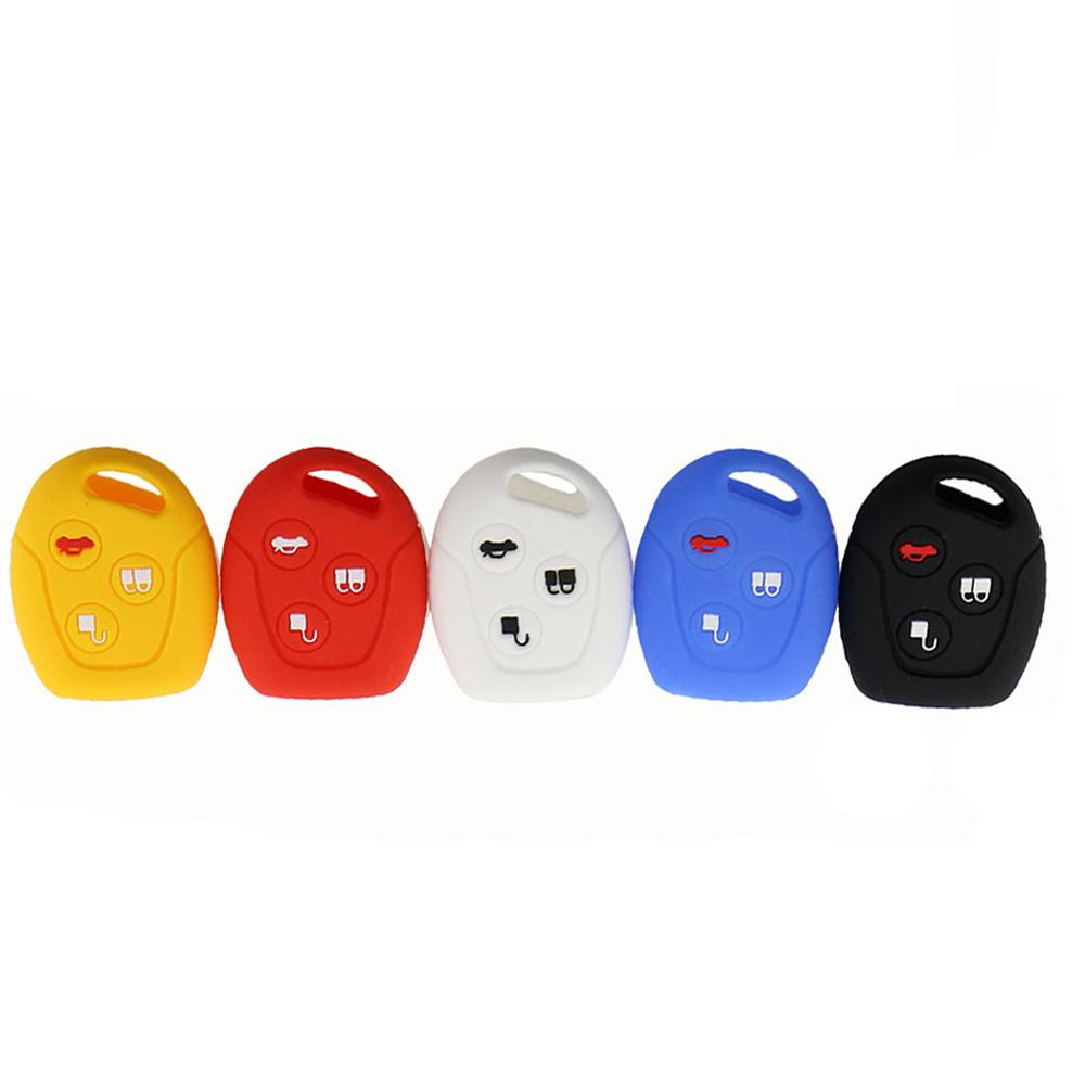 3 Buttons Round Silicone Car Key Case for Ford Series Focus Mondeo Festiva Fusion Suit Fiesta