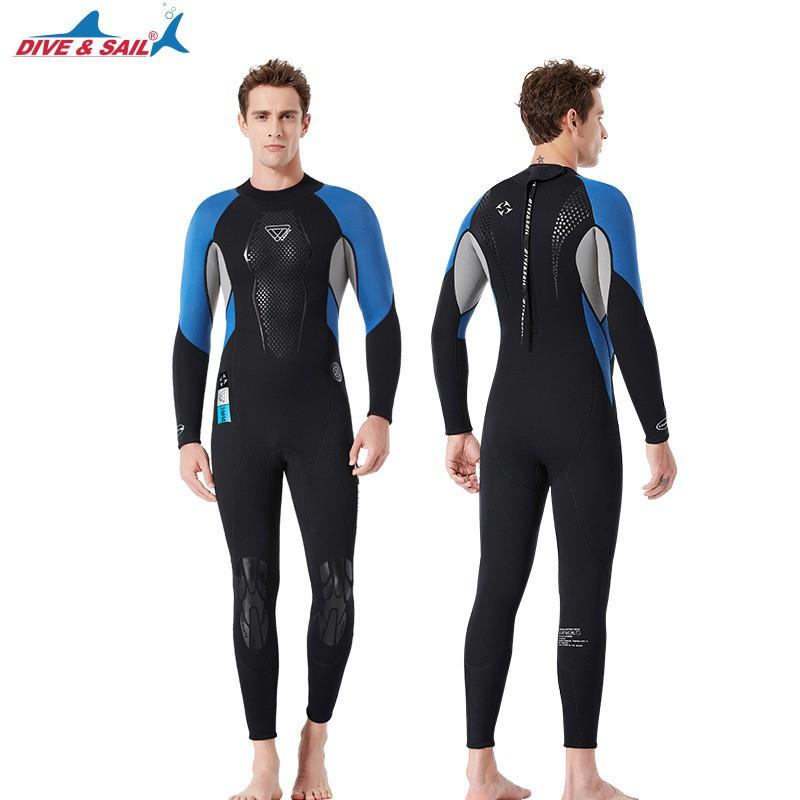 Mens 3mm Fullsuit Wetsuit Diving Surfing Snorkeling Warmth Chloroprene Neoprene SCR Material
