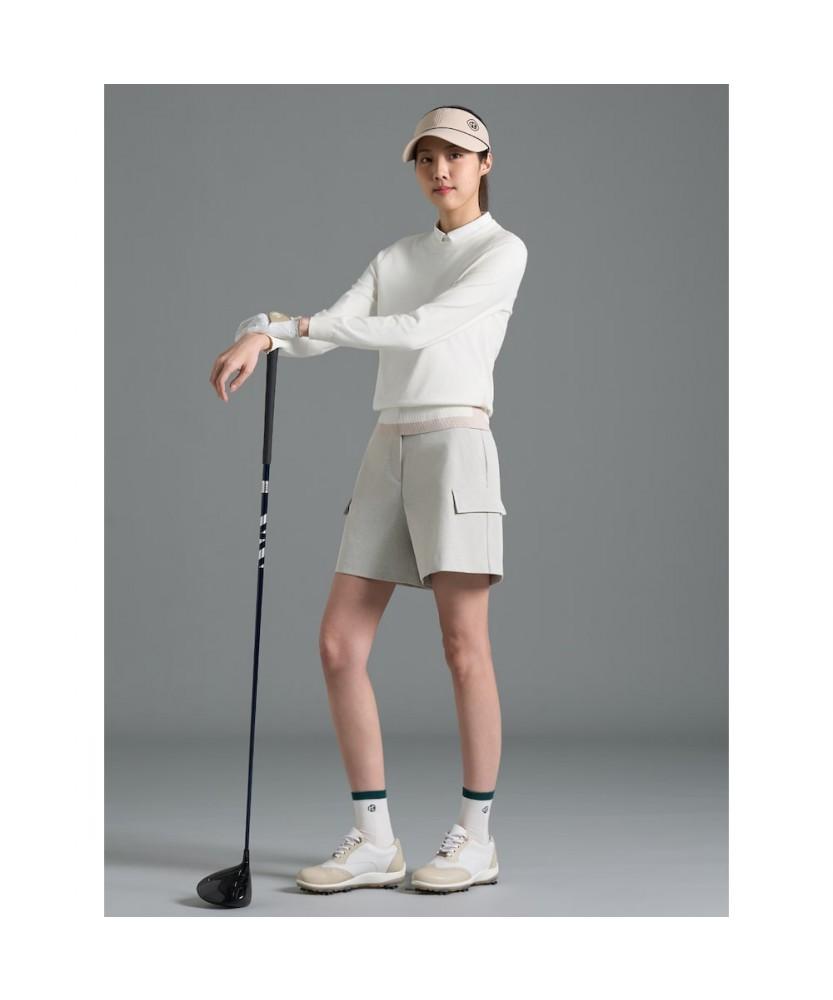 BEANPOLE GOLF Women'S Round Neck Long Sleeve Pullover Ivory