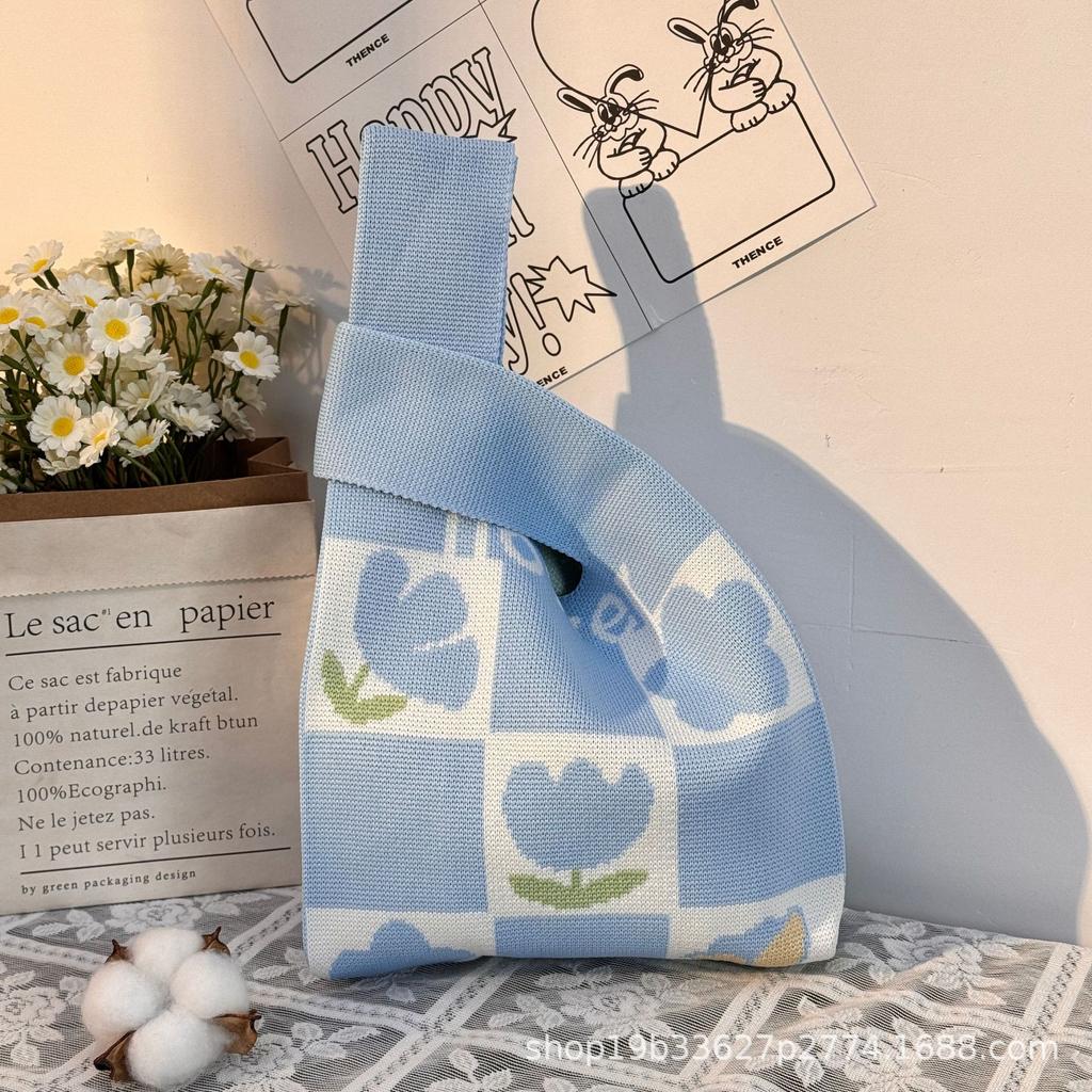 Geantă Tricotată cu Tematică Festivalul Bărcii Dragonului Geantă Cadou pentru Întâlnirea Companiei Geantă de Mână Cadou de Nuntă Geantă Zongzi Geantă Fericită pentru Bomboane