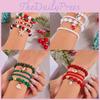 Santa Snowman Christmas Beaded Jewelry Set For Women Holiday Gift