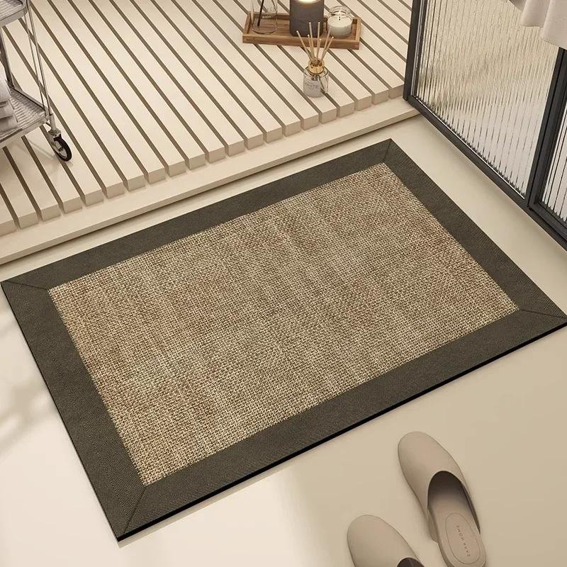 Bathroom Mat Absorbent Floor Mats Bath Carpet Soft Diatom Mud Non-slip Rug Toilet Doormat Entrance Door
