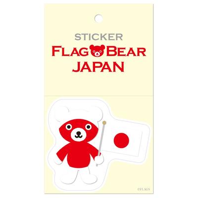 Moon Graphics Sticker National Flag Bear Japan L FBL01