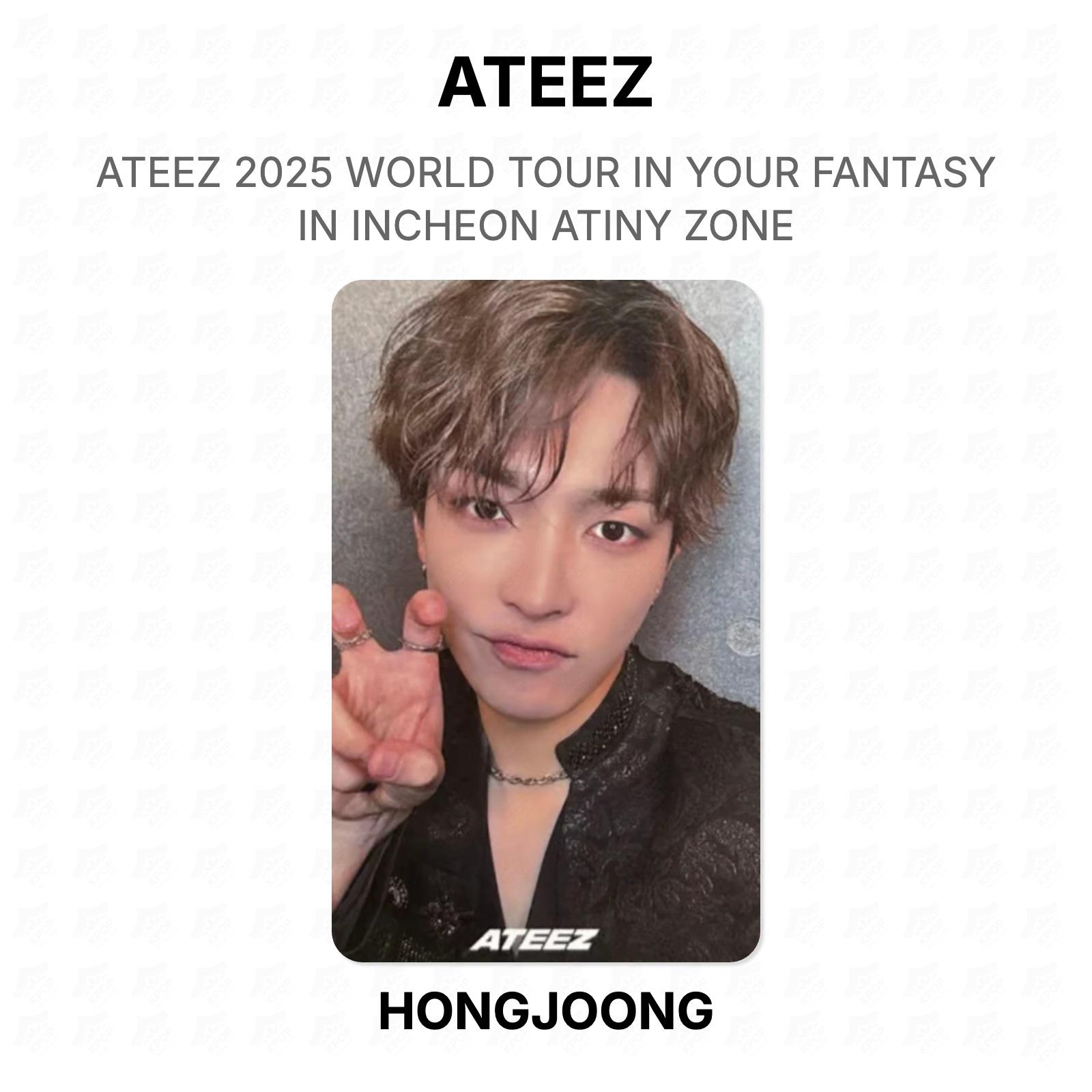 ATEEZ 2025 WORLD TOUR IN YOUR FANTASY IN INCHEON ATINY ZONE Official Photocard HONGJOONG