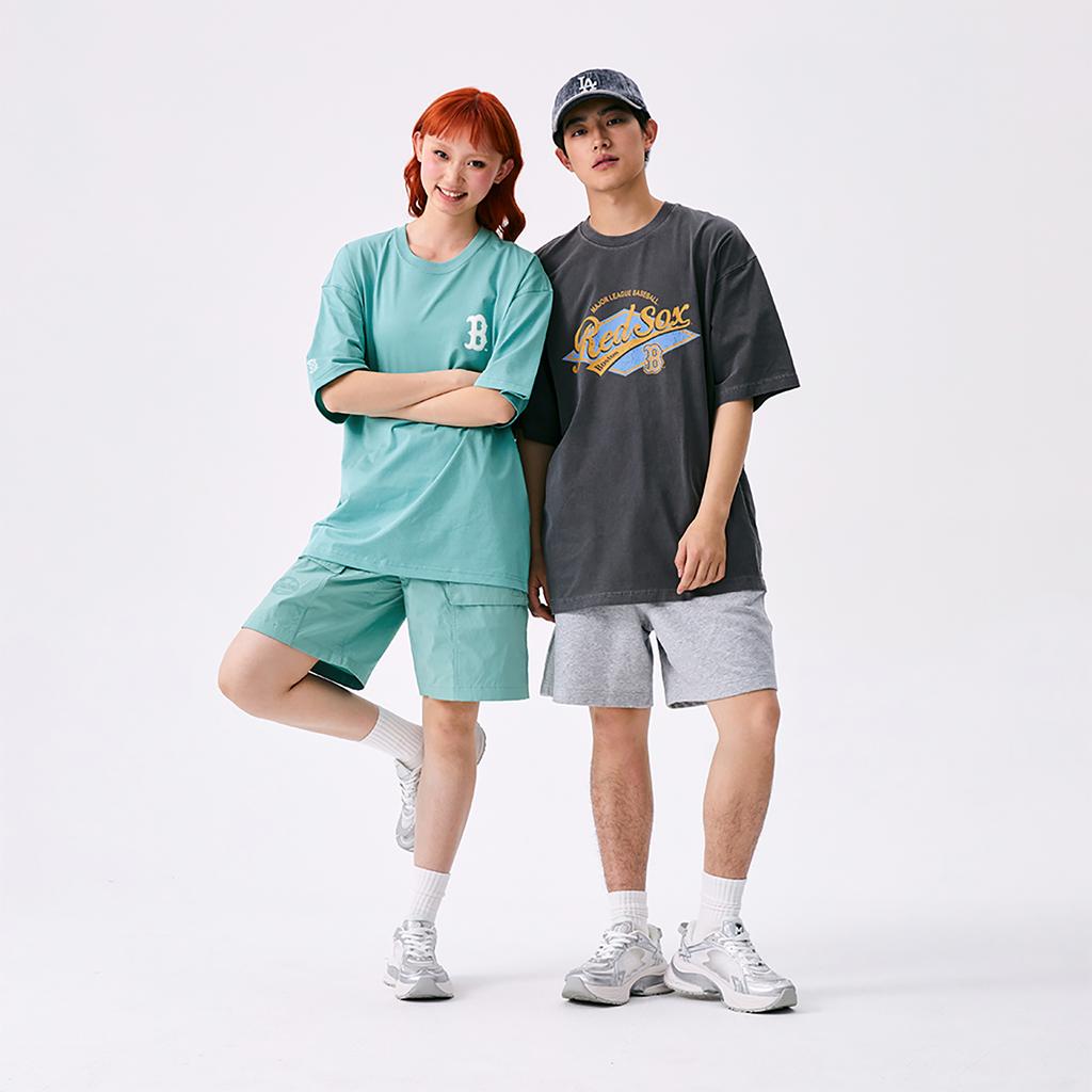 New MLB Boston Red Sox MLB Preppy Style Collection SS25 T Shirt Unisex Dark Charcoal Gray 3ATSV0753-43CGD