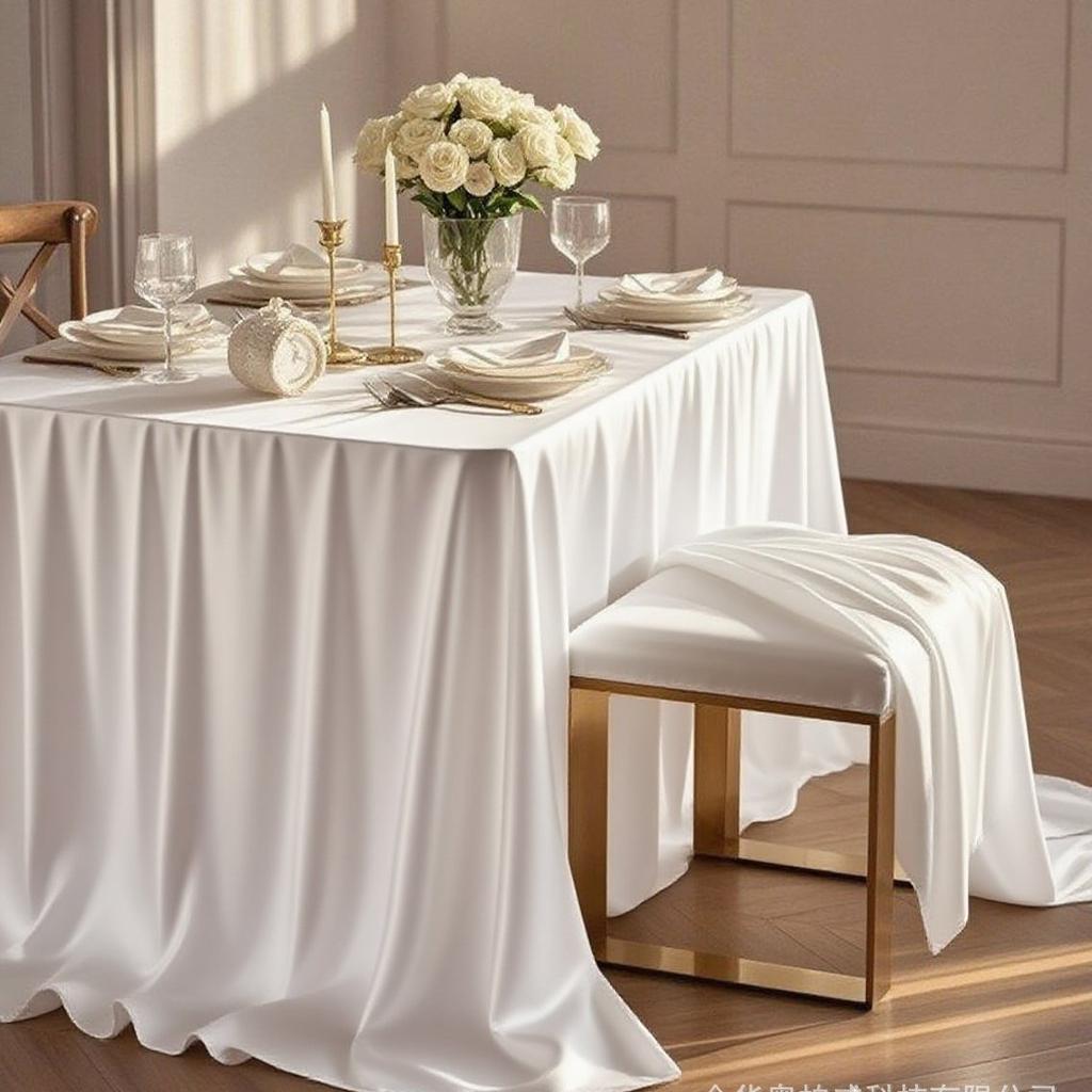 Satin Table Cover Rectangle Silky Soft Table Cloth, Satin Dining Tablecloths for Wedding Banquet Table Decoration, Dining Room