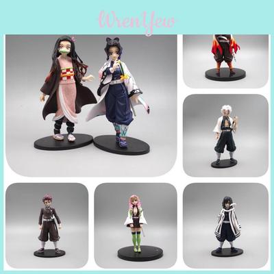 Demon Slayer Kimetsu No Yaiba Action Figures Set Featuring Mitsuri Muichiro Tengen Kyojuro Obanai Kanao Sanemi Decorative Collectible Ornaments
