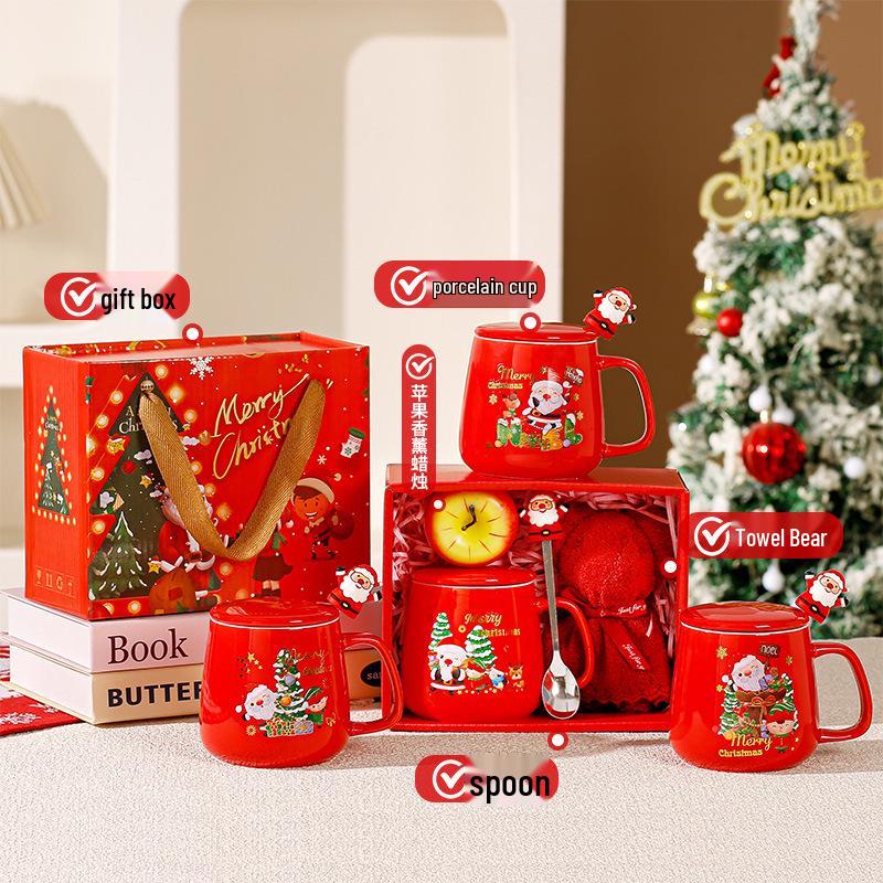 

Мультяшный Милый Подарочный Набор на Сочельник: Креативная кружка-сувенир Mixed 4 Patterns