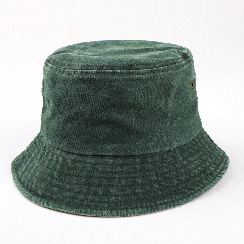 Stonewashed Cotton Bucket Hat Sun Protection Breathable Beach Holiday Fisherman Hats Casual Caps