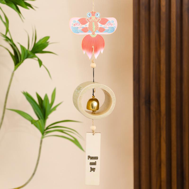 Autumn Festival Bamboo Wind Chimes: Ancient Chinese Style Handmade Bells & Pendants